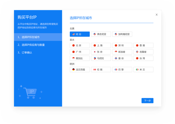 IP地址已覆盖全球主要城市